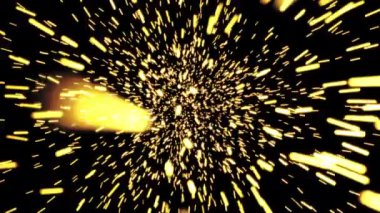 Siyah arkaplanda kıvılcım patlaması