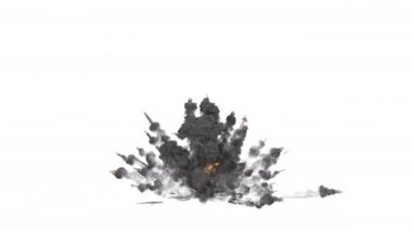 Siyah dumanlı merminin patlaması