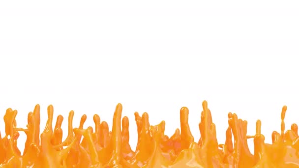 Egy Kis Narancslé Vagy Festék Lassított Felvétel Átlátható Háttér — Stock videók