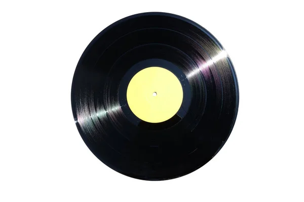 白で隔離されるビニール レコード — ストック写真