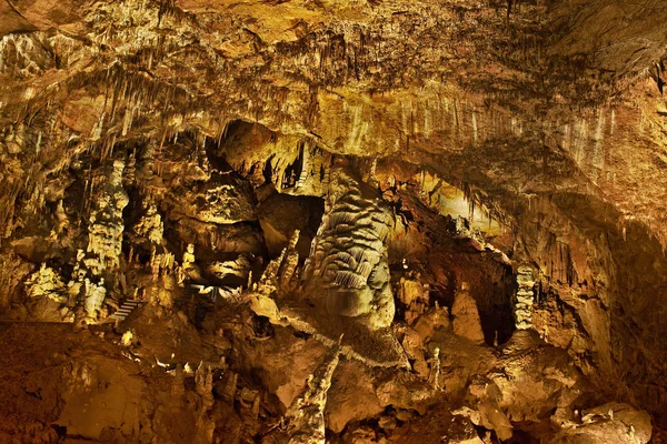 Багато Красивих Сталактити Угорщині Печера Baradla — стокове фото