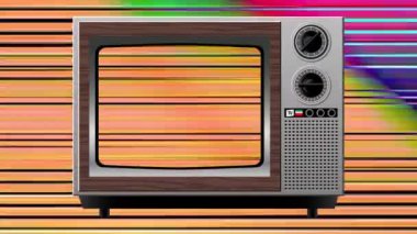 eski tv renk girişim distorsiyon