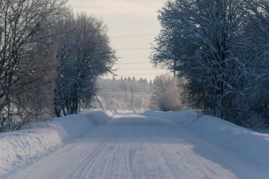 Rusya 'da kar yağan soğuk ve kış manzaraları