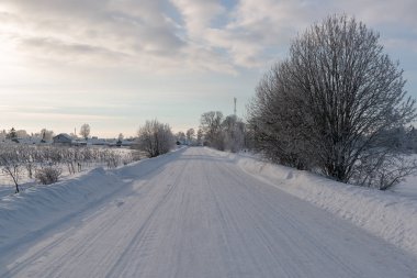 Rusya 'da kar yağan soğuk ve kış manzaraları