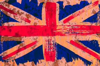 grunge tarzında eski İngiliz bayrağından arka plan