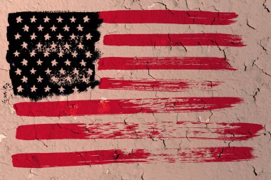 grunge tarzında eski Amerikan bayrağı arka plan