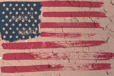 grunge tarzında eski Amerikan bayrağı arka plan