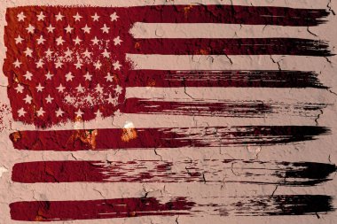 grunge tarzında eski Amerikan bayrağı arka plan
