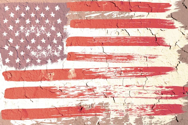 Fondo de la vieja bandera americana en estilo grunge — Foto de Stock