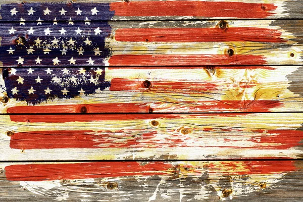 Fondo de la vieja bandera americana en estilo grunge — Foto de Stock