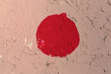 grunge tarzında eski Japon bayrağından arka plan