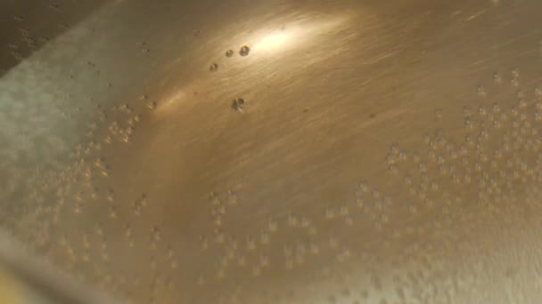 Vatten i potten kokar närbild — Stockvideo