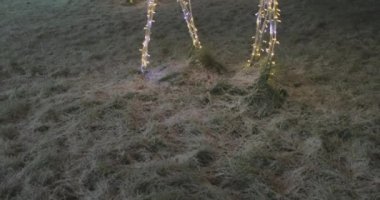 geyik çelenk yeni yıl sokak dekorasyonu