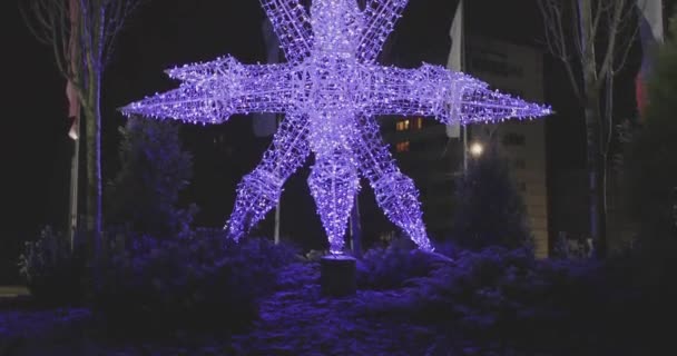 Año Nuevo decoración de la calle — Vídeos de Stock