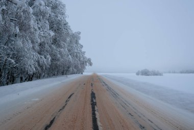 Rusya 'da kar yağan soğuk ve kış manzaraları