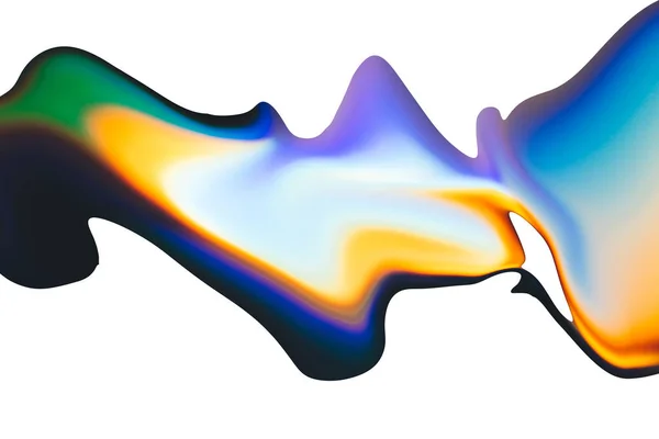 Bunte abstrakte Wellenform auf weißem Hintergrund — Stockfoto