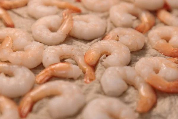 Tiger prawns peeled view from above — Stock Photo, Image