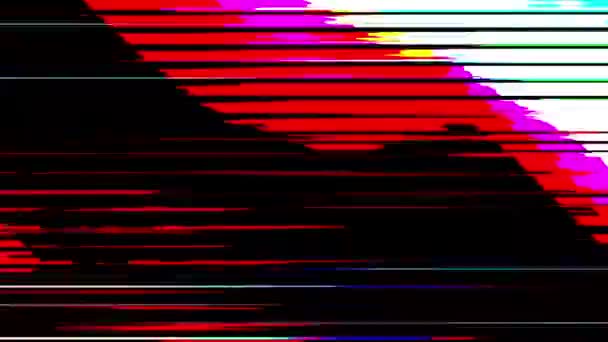 Bandes horizontales multicolores fond abstrait clignotement — Video