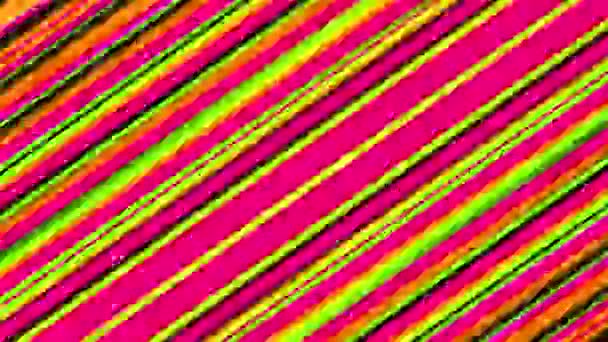 Multi-coloridas listras diagonais flash fundo abstrato — Vídeo de Stock