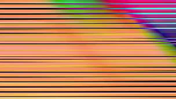 Bandes horizontales multicolores fond abstrait clignotement — Video