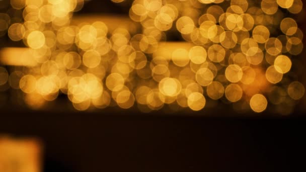 Gele gouden bokeh achtergrond — Stockvideo