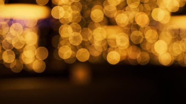 Gele gouden bokeh achtergrond — Stockvideo