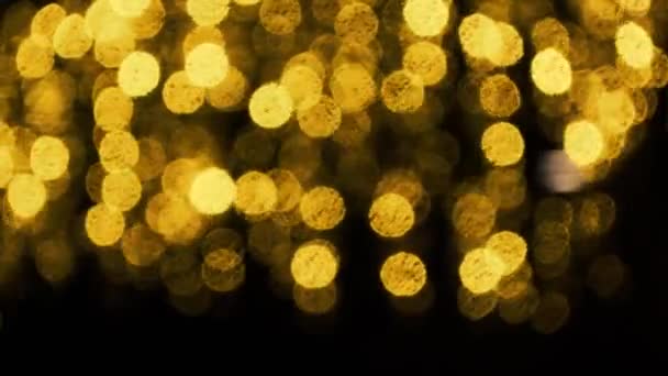 Gele gouden bokeh achtergrond — Stockvideo