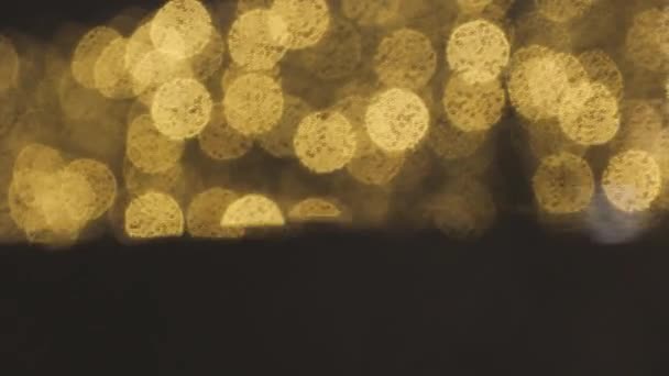 Gele gouden bokeh achtergrond — Stockvideo