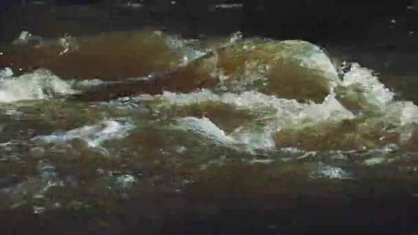 Nehir yakın çekim su akışı — Stok video