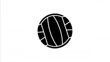 çekilen voleybol topu yan video 4k haddeleme