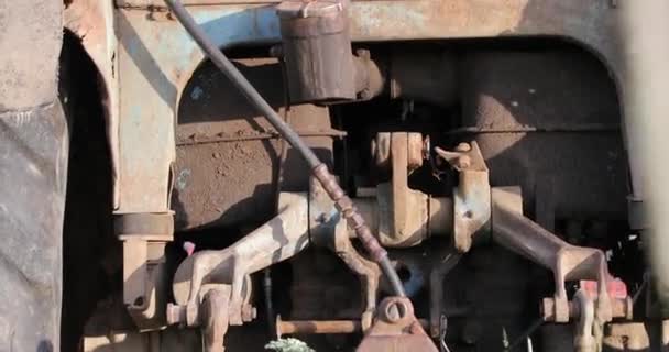 古くて錆びた機械部品ビデオ4k — ストック動画
