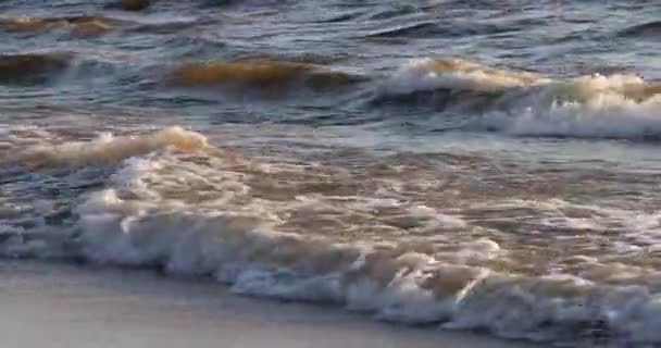 Waves of the sea in the daytime in summer — Stock Video