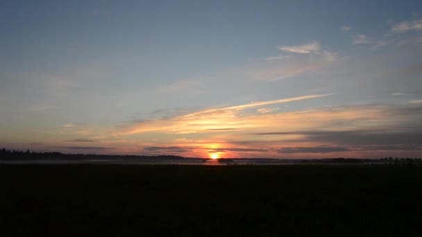 Romántico verano puesta del sol lapso de tiempo video completo hd — Vídeo de stock