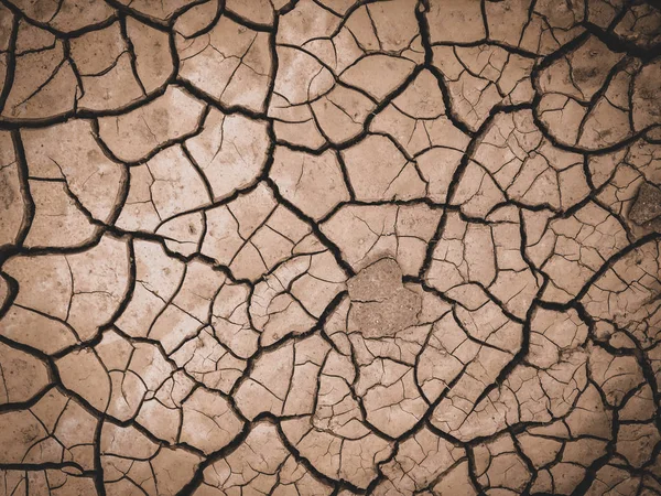 Fondo de tierra marrón agrietado seco —  Fotos de Stock