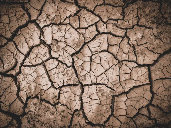 Fondo de tierra marrón agrietado seco —  Fotos de Stock