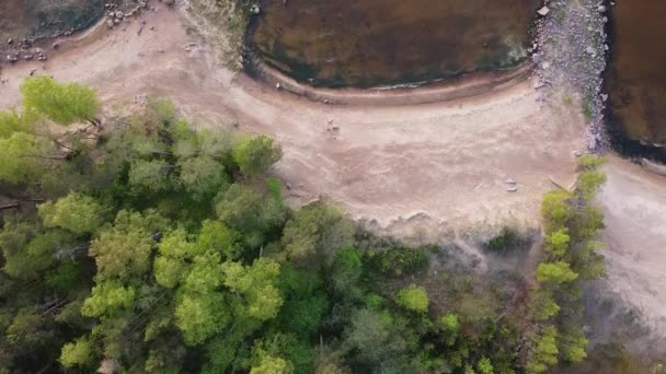 Finlandiya Körfezi plajı yaz günü hava klibi — Stok video