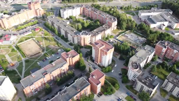 Szosnovy Bor, Leningrád régió, Oroszország. Légi felvétel — Stock videók