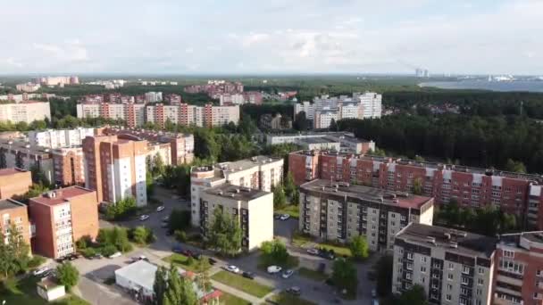 Szosnovy Bor, Leningrád régió, Oroszország. Légi felvétel — Stock videók