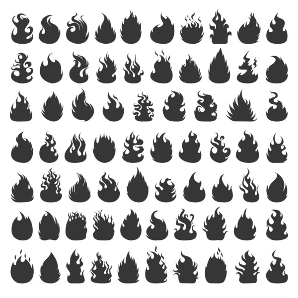 Conjunto de icono de fuego — Vector de stock