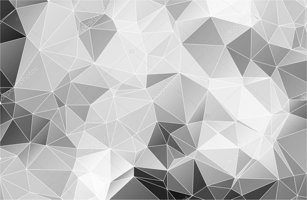 Black and white abstract background polygon