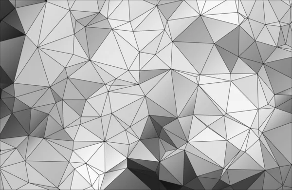 Zwart-wit abstracte achtergrond polygon — Stockvector