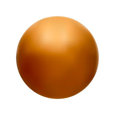 Beyaz izole arkaplanda turuncu top vektör çizimi