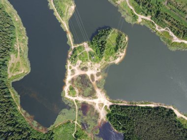 Kireç taşı ocağı - yukarıdan görünüm 