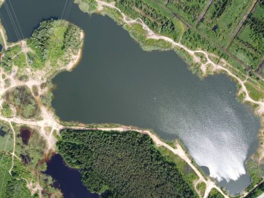 Kireç taşı ocağı - yukarıdan görünüm 