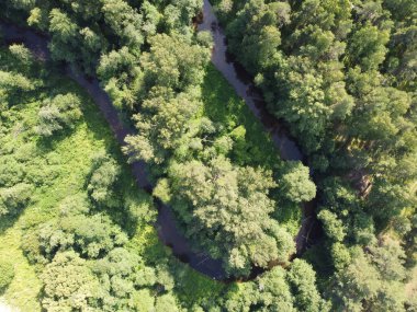 Üst manzara, nehir akıntıları, hava fotoğrafçılığı.