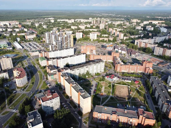 Sosnowy Bor, obwód leningradzki, Rosja. Zdjęcie lotnicze — Zdjęcie stockowe