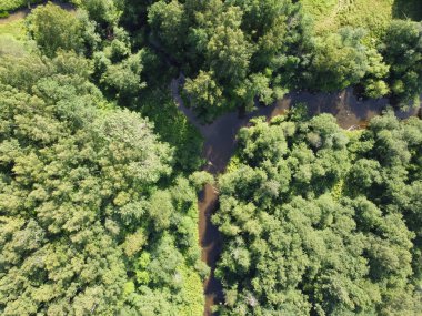 Üst manzara, nehir akıntıları, hava fotoğrafçılığı.