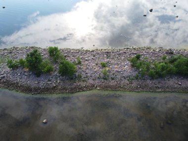 Leningrad bölgesindeki yarımadanın yukarıdan aşağıya doğru görüntüsü