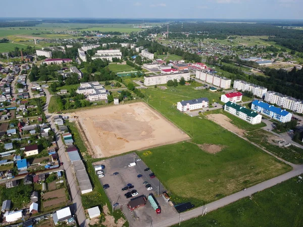 Kezdeményezés, Leningrád régió, Oroszország. Légi felvétel — Stock Fotó