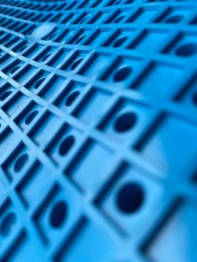 Mavi plastiğin dokusu, soyut arkaplan